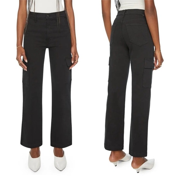 MOTHER Pants - NWOT Mother The Straight Up Rambler Cargo 
Jeans Pants in Pitch size 28